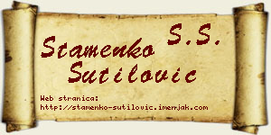 Stamenko Šutilović vizit kartica
